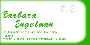 barbara engelman business card